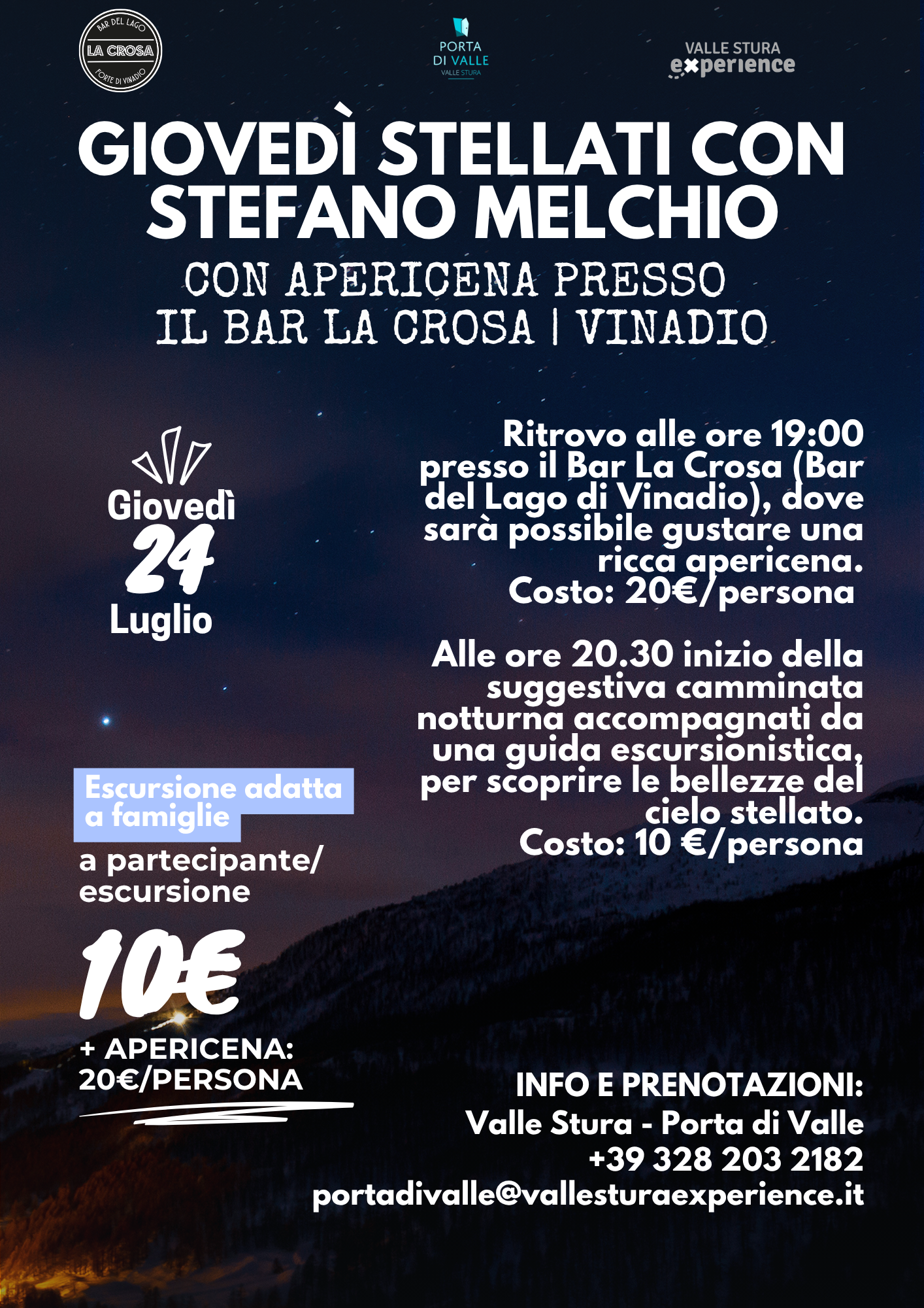 GIOVEDI STELLATI VINADIO 2025