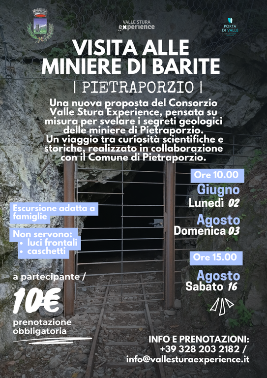 VISITE ALLE MINIERE DI BARITE PIETRAPORZIO