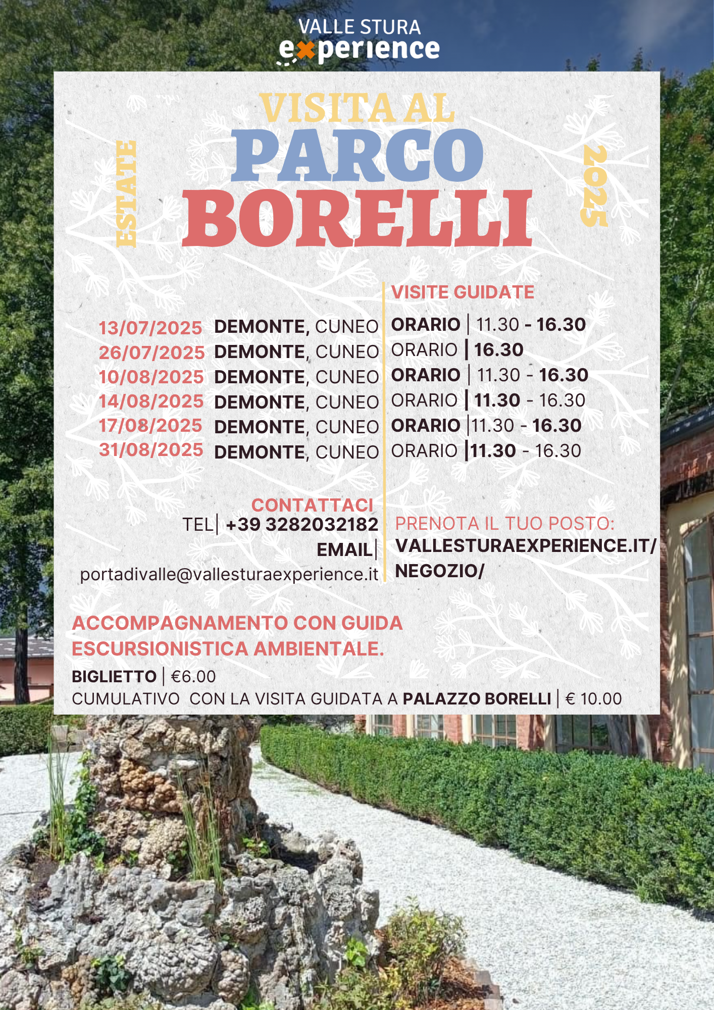 VISITE AL PARCO BORELLI AGOSTO